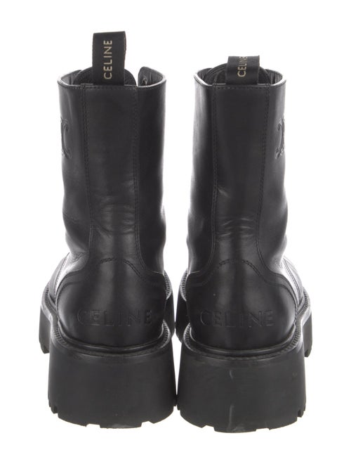 Celine Leather Studded Accents Combat Boots