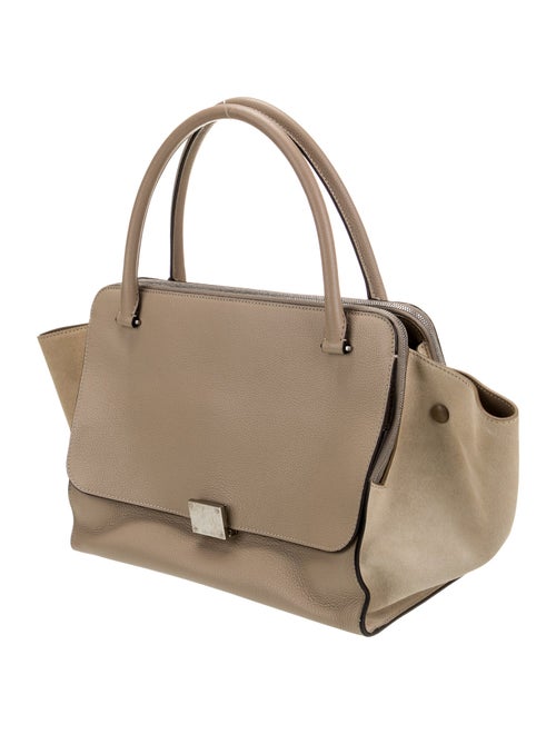 Celine Calfskin Double Zipper Trapeze