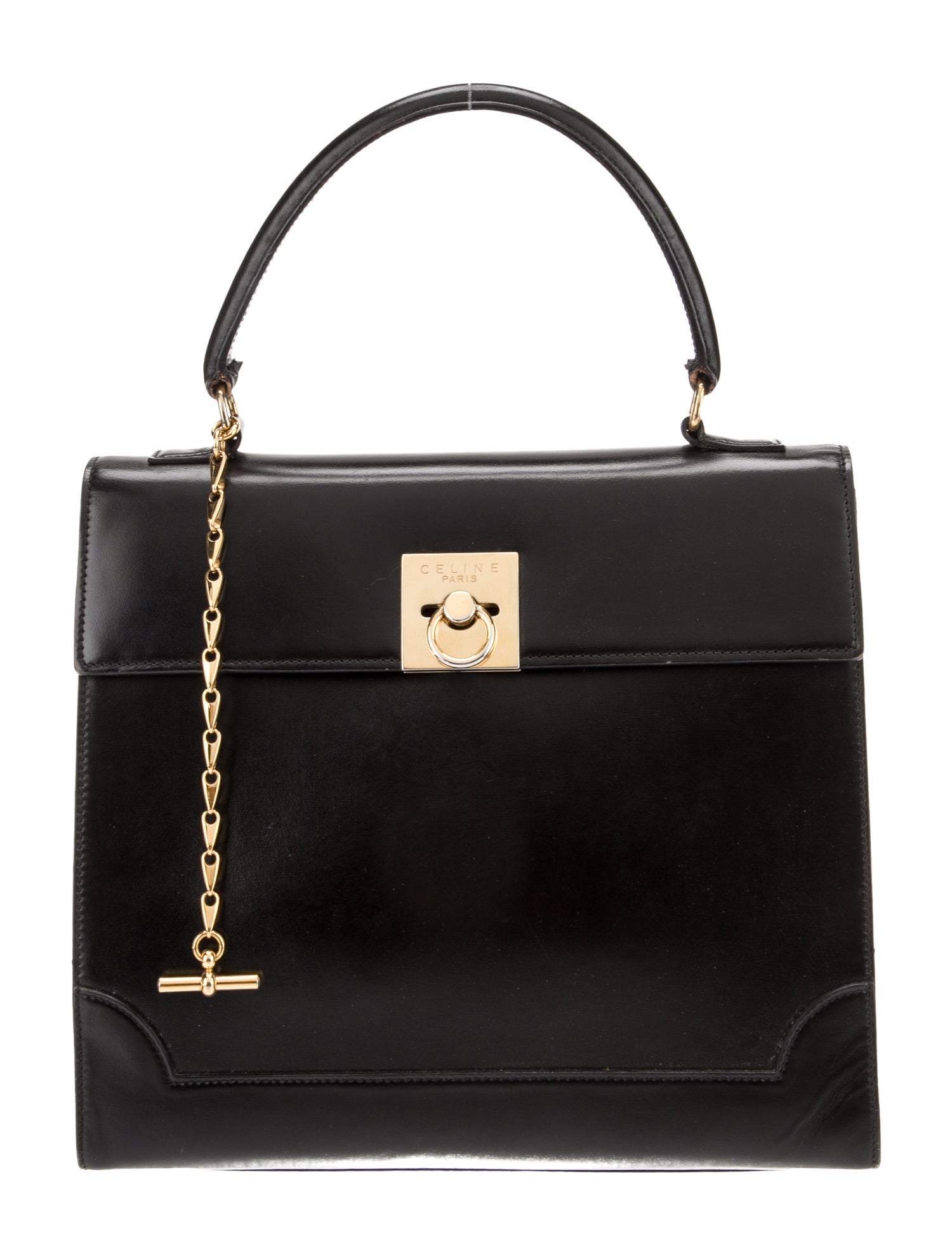 Celine Leather Top Handle Bag Vintage