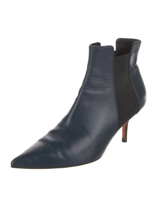 Celine Leather Colorblock Pattern Chelsea Boots