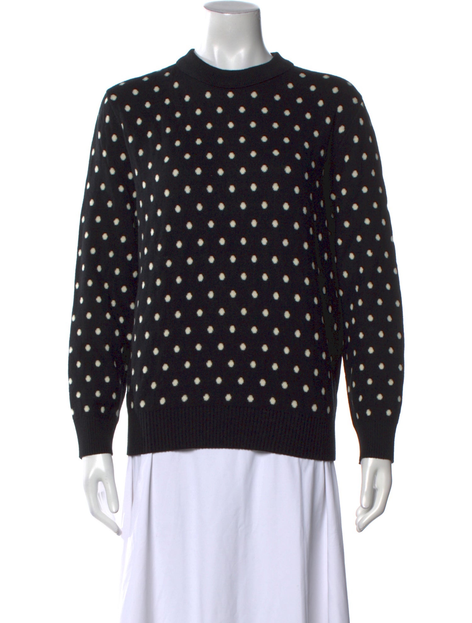 Celine 2019 Polka Dot Crewneck Pullover Sweater