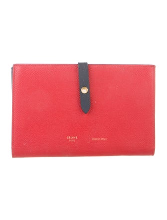 Celine Large Strap Wallet Leather French Purse