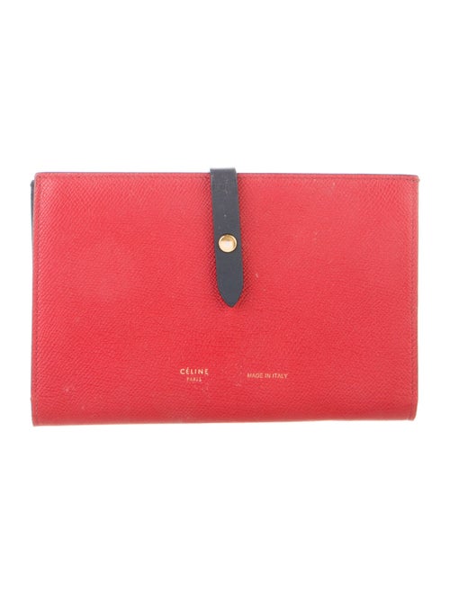 Celine Large Strap Wallet Leather French Purse