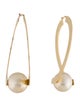 Celine Faux Pearl Dot Hoop Earrings