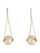 Celine Faux Pearl Dot Hoop Earrings