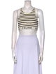 Celine Striped Athletic Bra Striped Crop Top