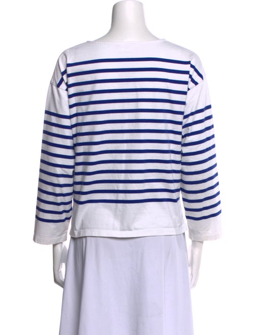 Celine Striped Bateau Neckline Sweatshirt