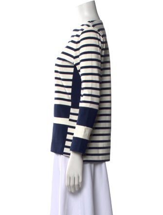 Celine Striped Bateau Neckline Top