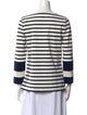 Celine Striped Bateau Neckline Top