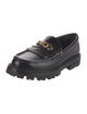 Celine Leather Chain-Link Accents Loafers