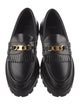 Celine Leather Chain-Link Accents Loafers