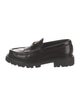 Celine Leather Fringe Trim Accent Loafers