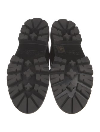 Celine Leather Fringe Trim Accent Loafers