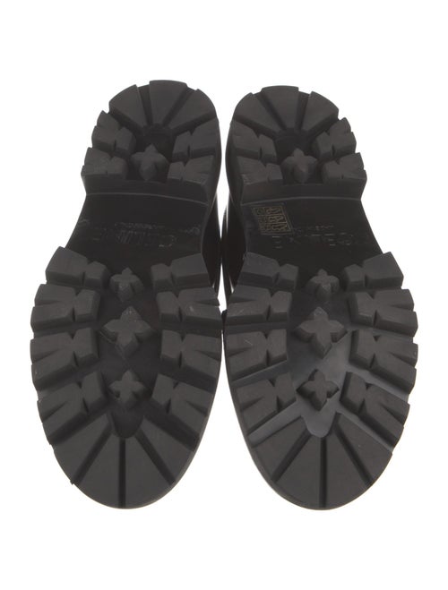 Celine Leather Fringe Trim Accent Loafers