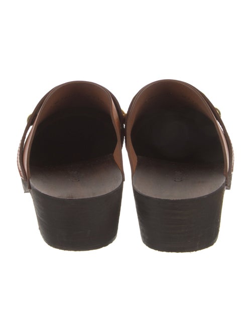 Celine Leather Studded Accents Mules