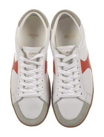 Celine Leather Colorblock Pattern Sneakers
