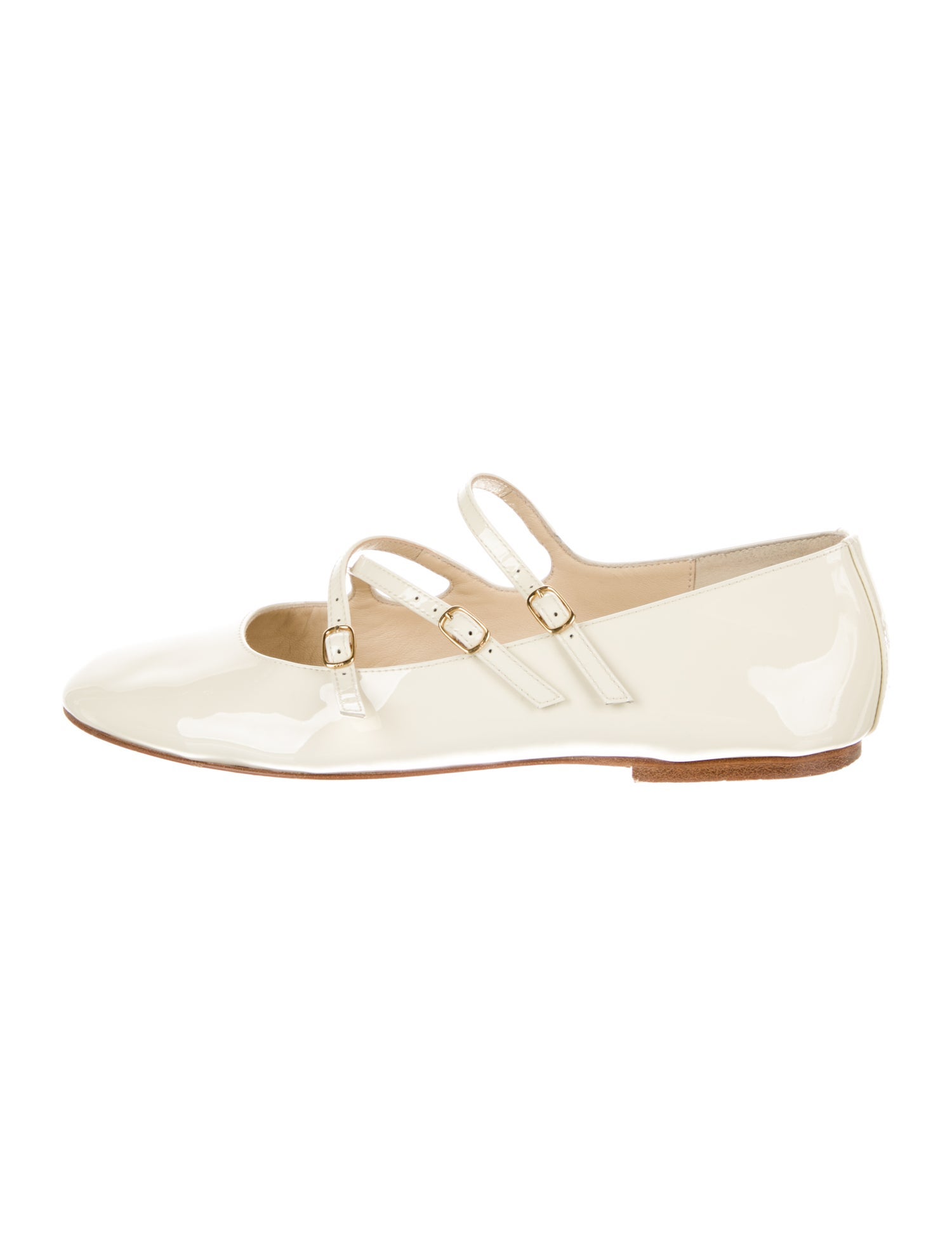 Celine Patent Leather Cutout Accent Mary Jane Flats