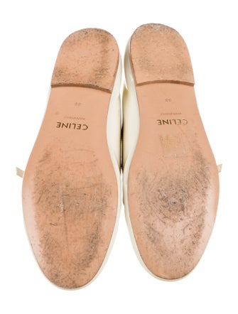 Celine Patent Leather Cutout Accent Mary Jane Flats