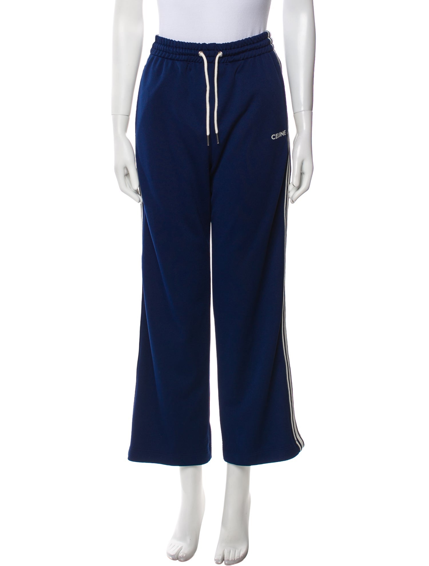 Celine Double Face Jersey Track Pants Graphic Print Lounge Bottoms