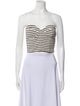 Celine Strapless Stripe Striped Crop Top