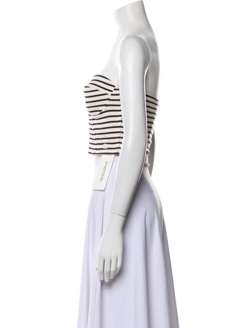 Celine Strapless Stripe Striped Crop Top