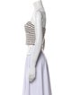 Celine Strapless Stripe Striped Crop Top