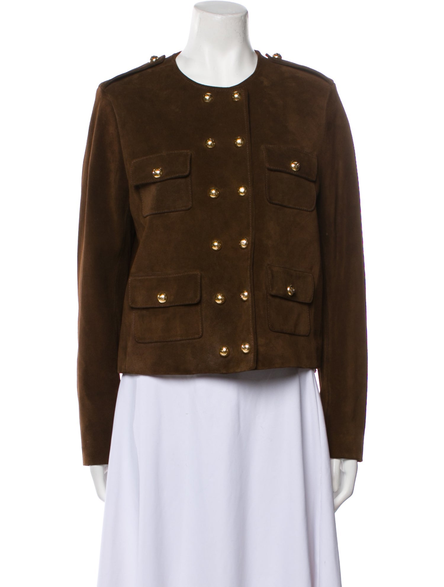 Celine Split Cowhide Cardigan Calf Leather Utility Jacket w/ Tags