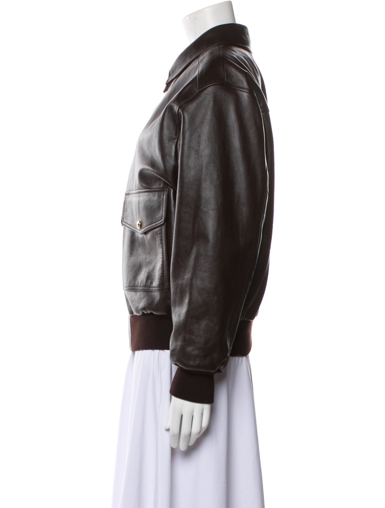 Celine Loose Aviator Lambskin Bomber Jacket