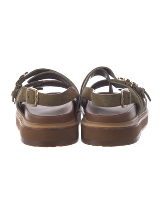 Celine Suede Slingback Sandals