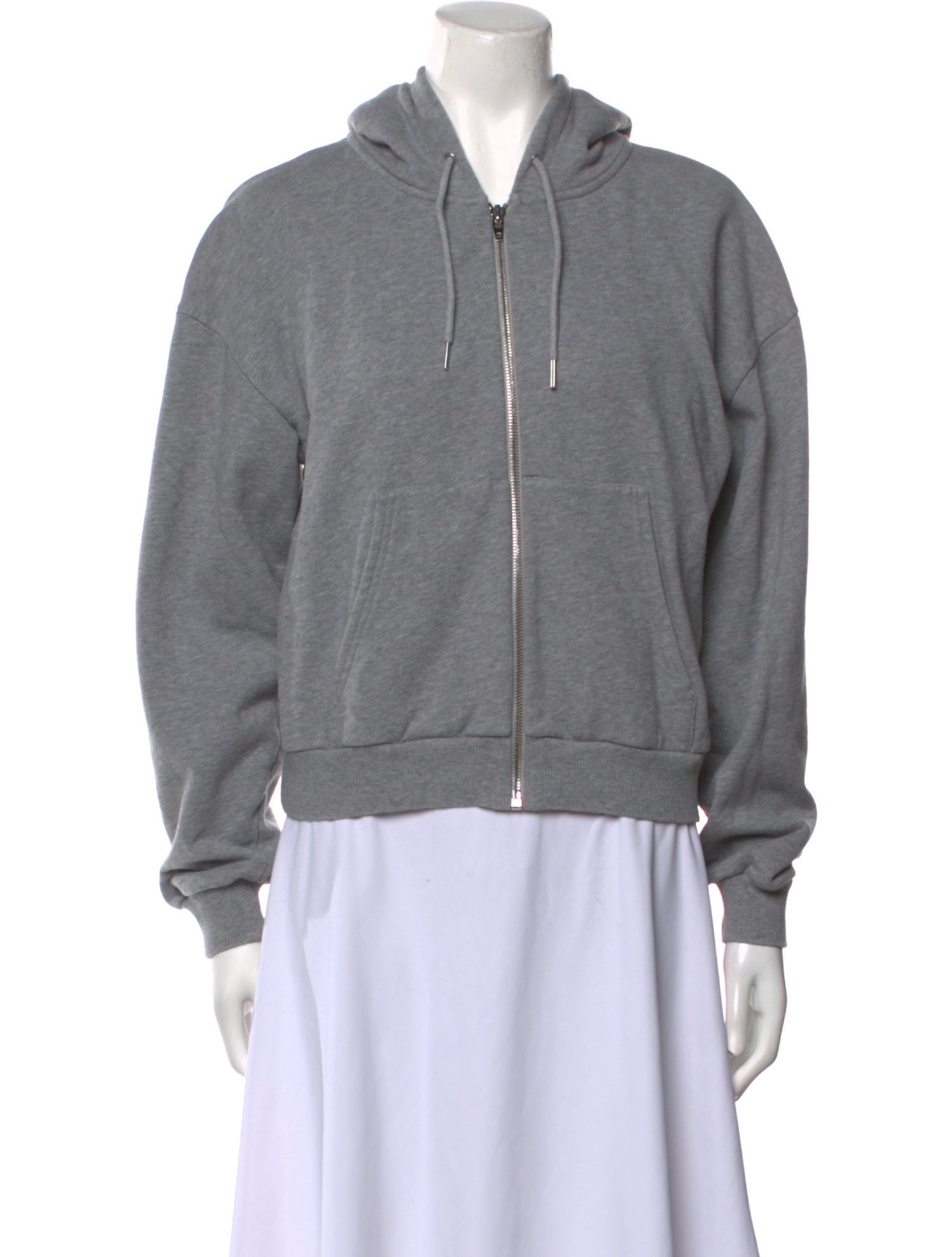 Celine Logo Zip-Up Hooded Crew Neck Sweatshirt