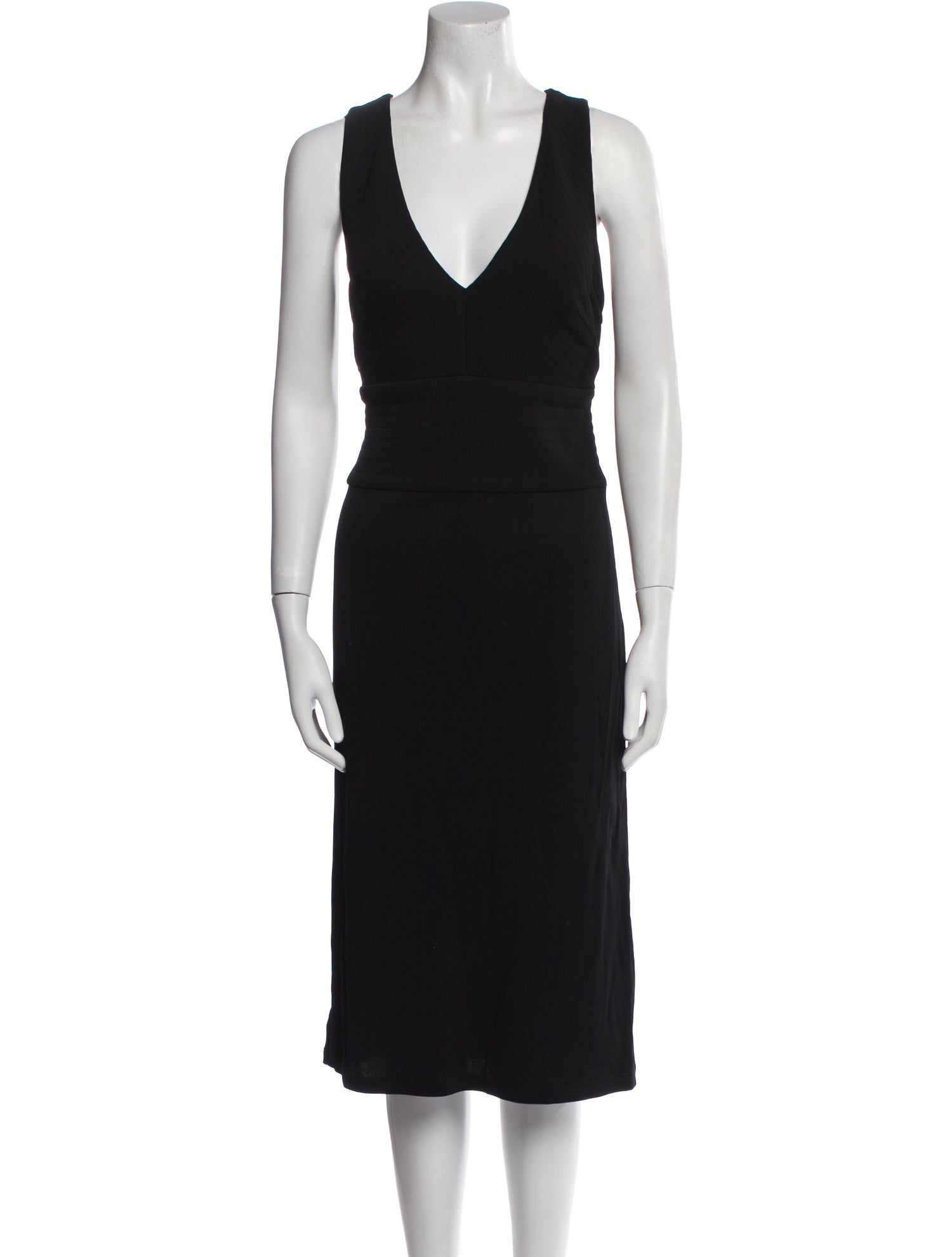 Celine V-Neck Midi Length Dress