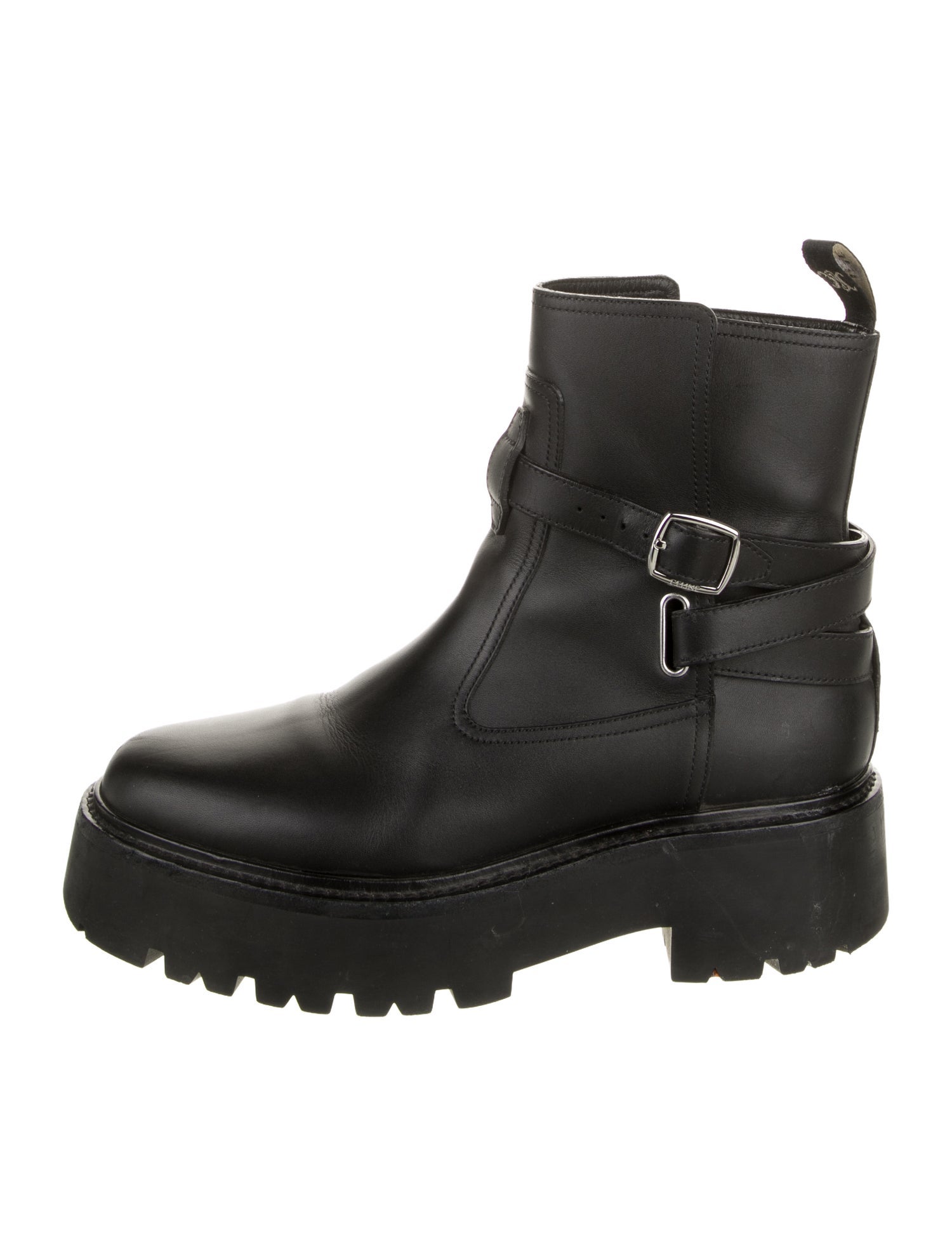 Celine Leather Combat Boots