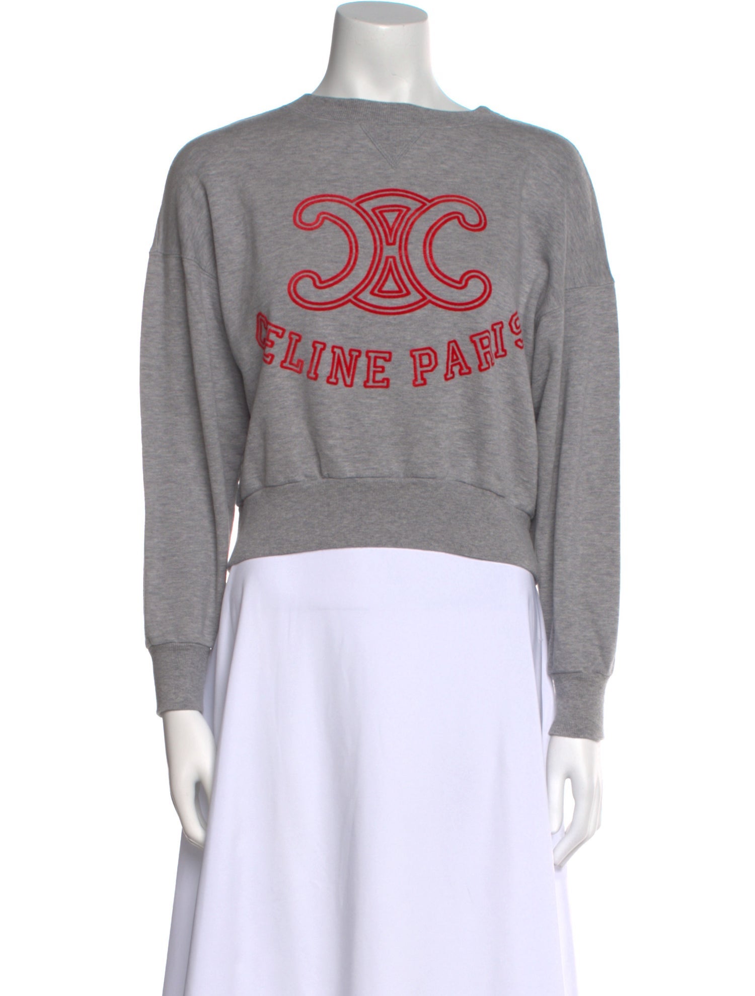 Celine Graphic Print Crew Neck Sweatshirt