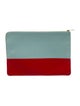 Celine Leather Bicolor Solo clutch pouch