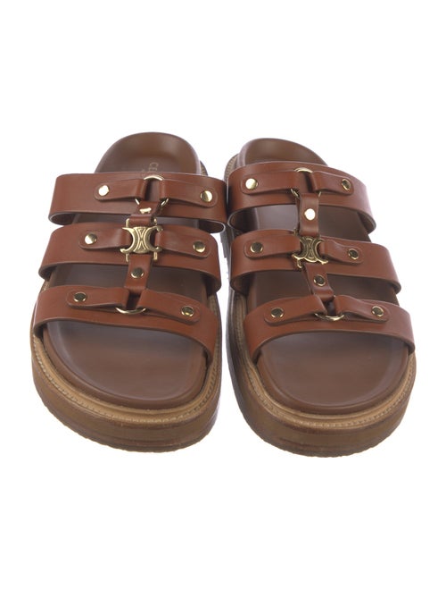 Celine Leather Studded Accents Slides