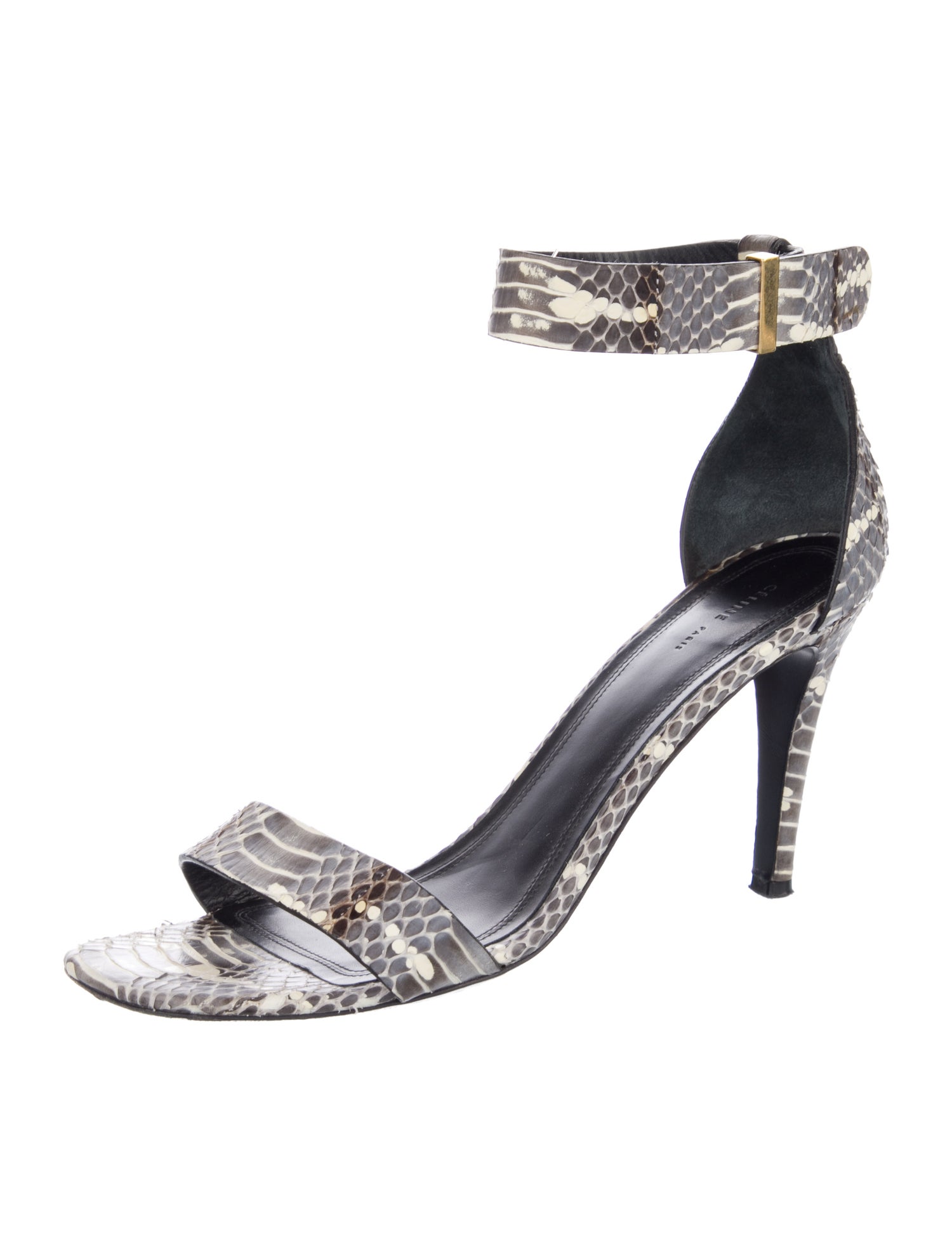 Celine Snakeskin Animal Print D'Orsay Pumps
