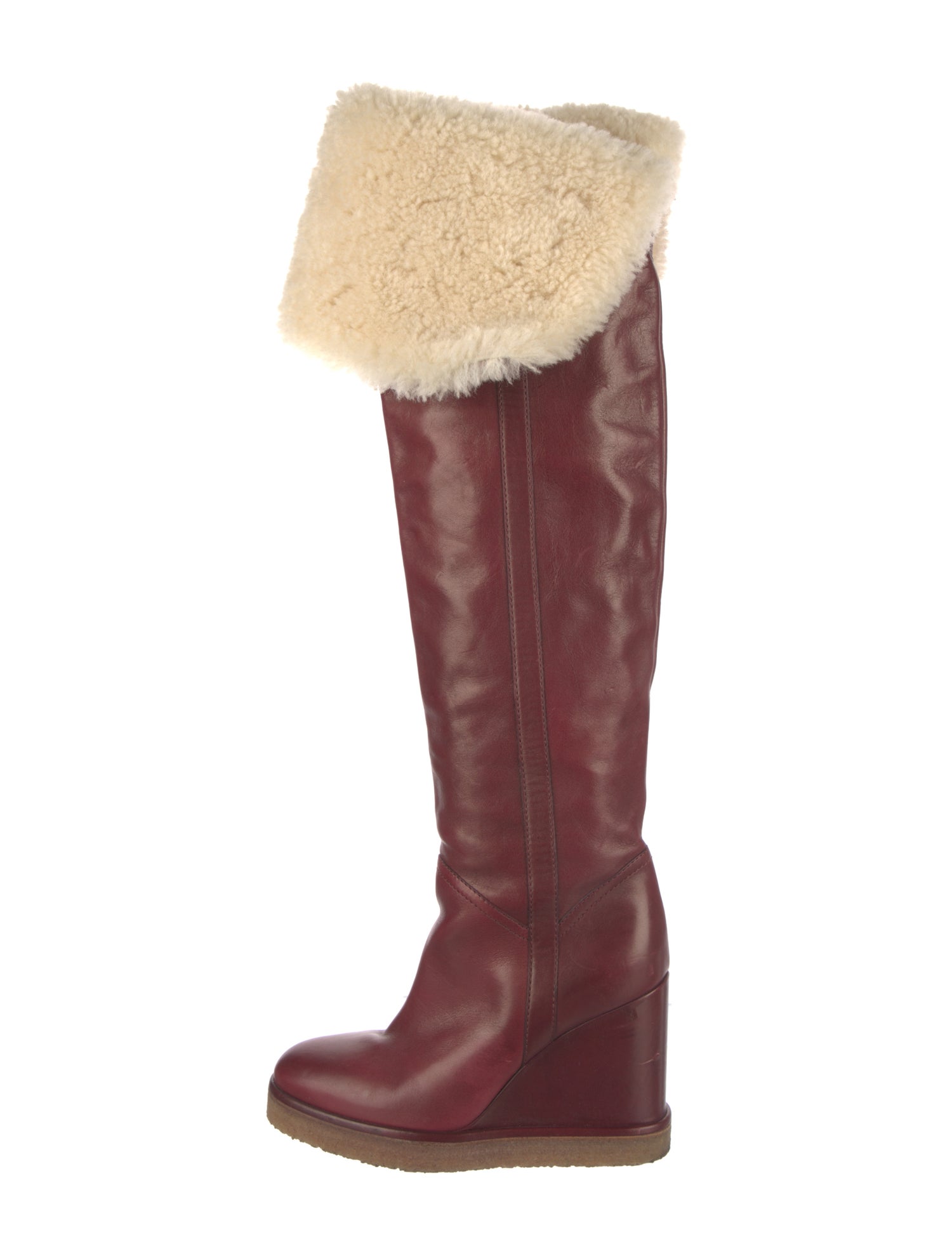 Celine Leather Colorblock Pattern Boots