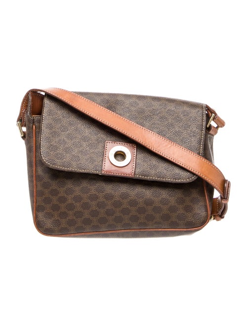 Celine Triomphe Macadam coated canvas shoulder bag