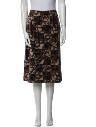Celine Printed Knee-Length Skirt