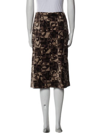 Celine Printed Knee-Length Skirt