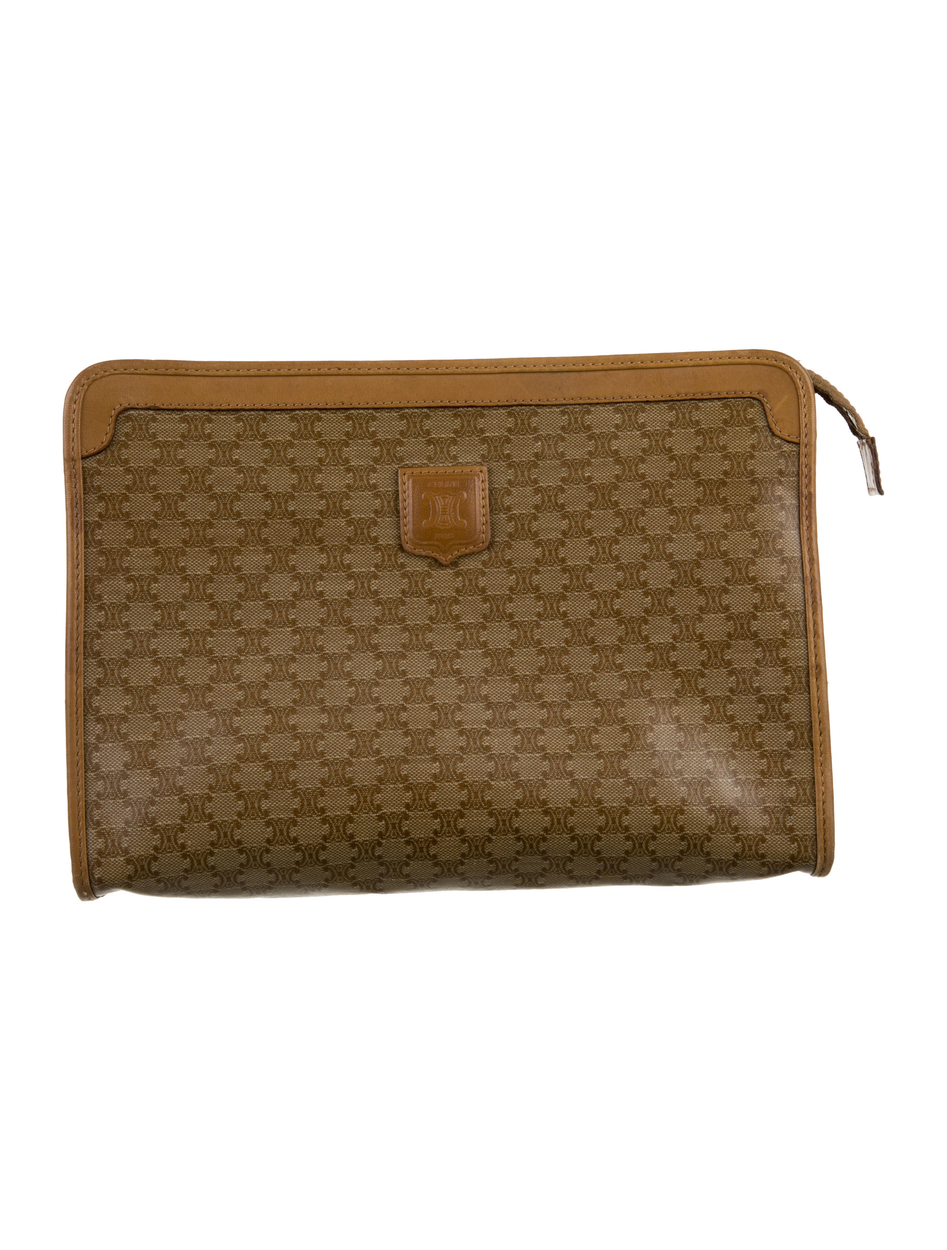 Celine Coated Canvas Pattern Print Cosmetic