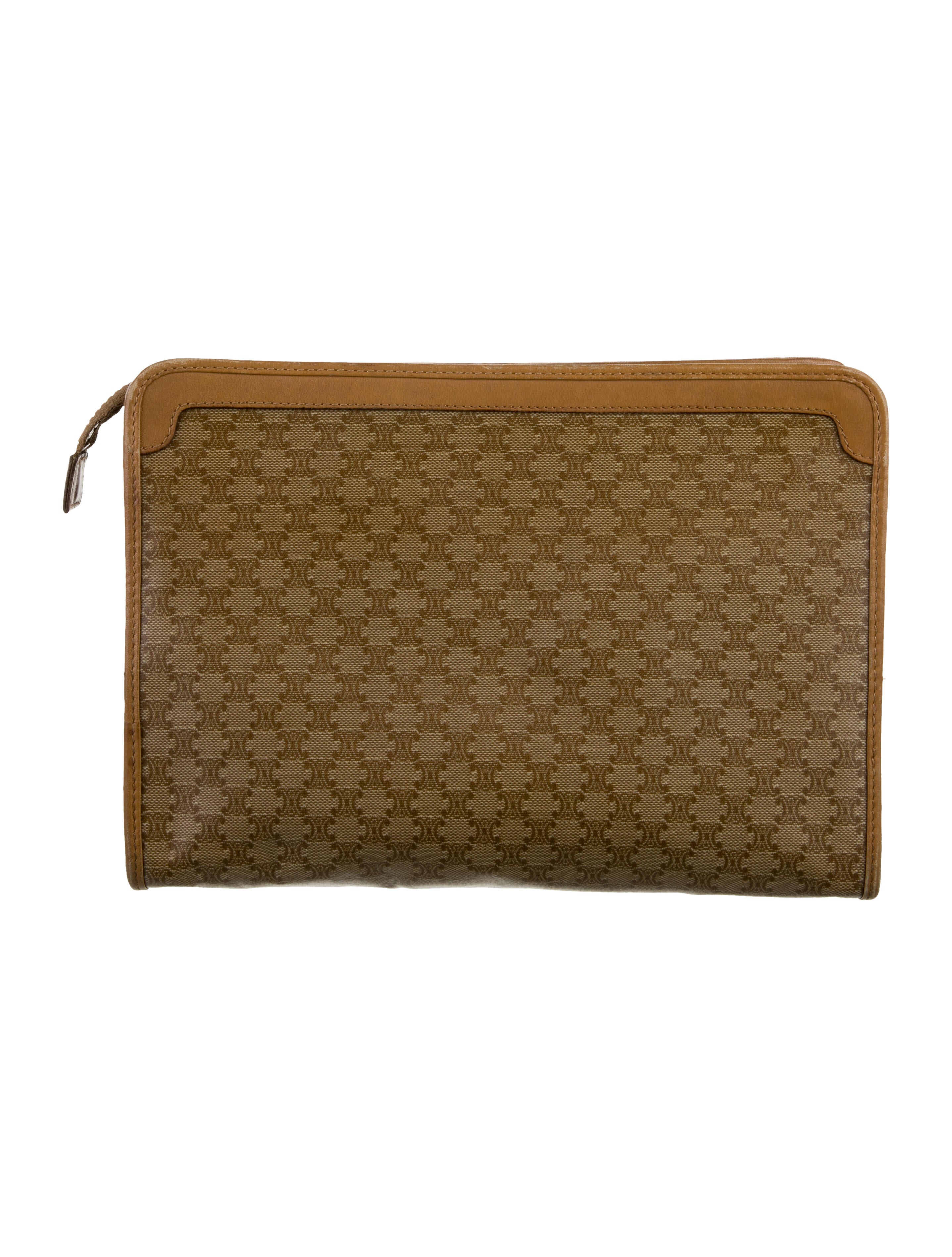 Celine Coated Canvas Pattern Print Cosmetic