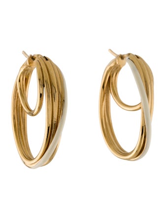 Celine Enamel Hoop Earrings