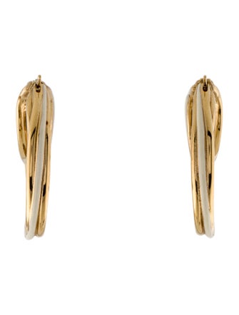 Celine Enamel Hoop Earrings