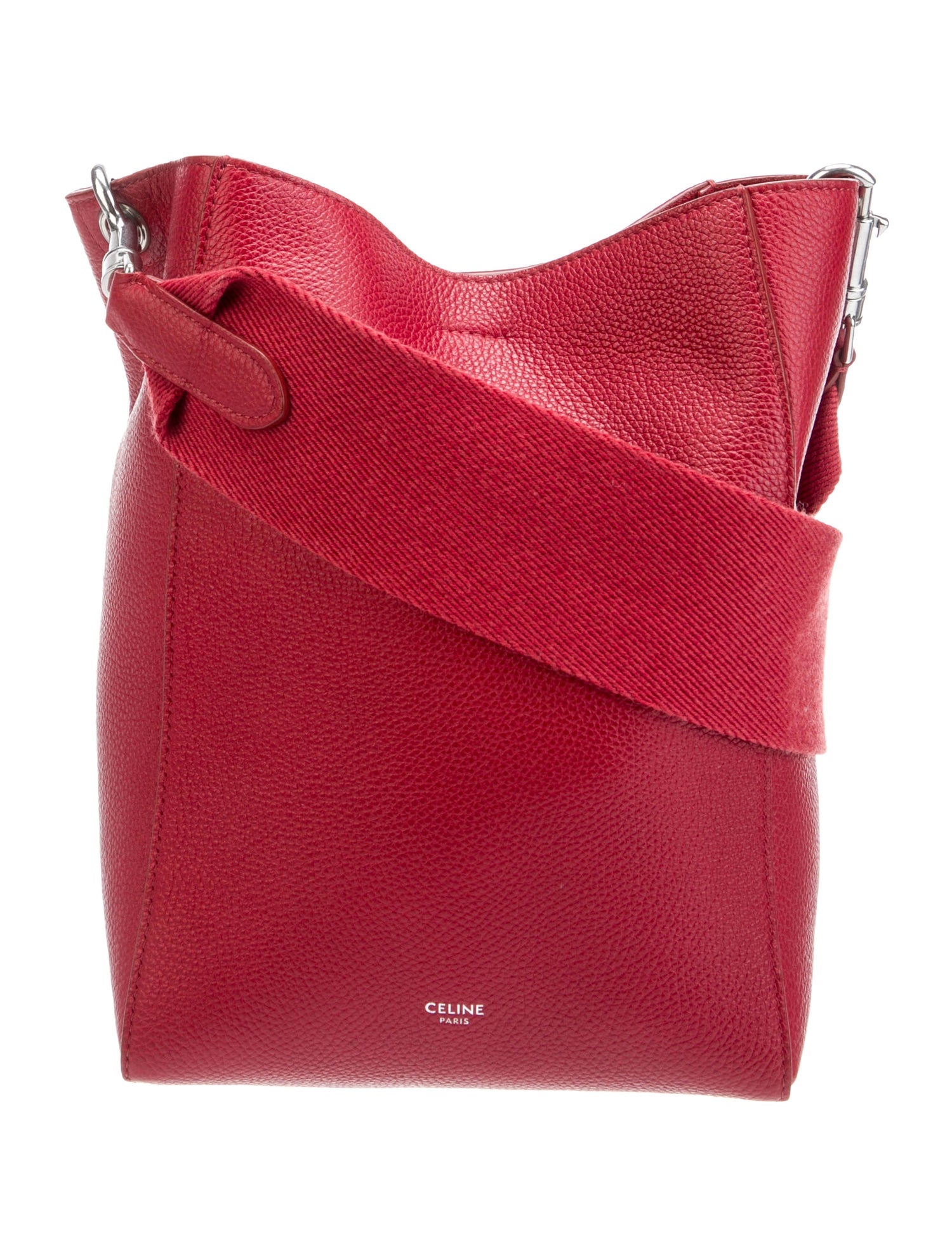 Celine Leather Seau Sangle Small