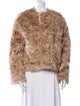 Celine Fuzzy Cardigan Mohair Faux Fur Jacket