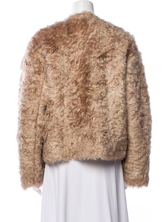 Celine Fuzzy Cardigan Mohair Faux Fur Jacket