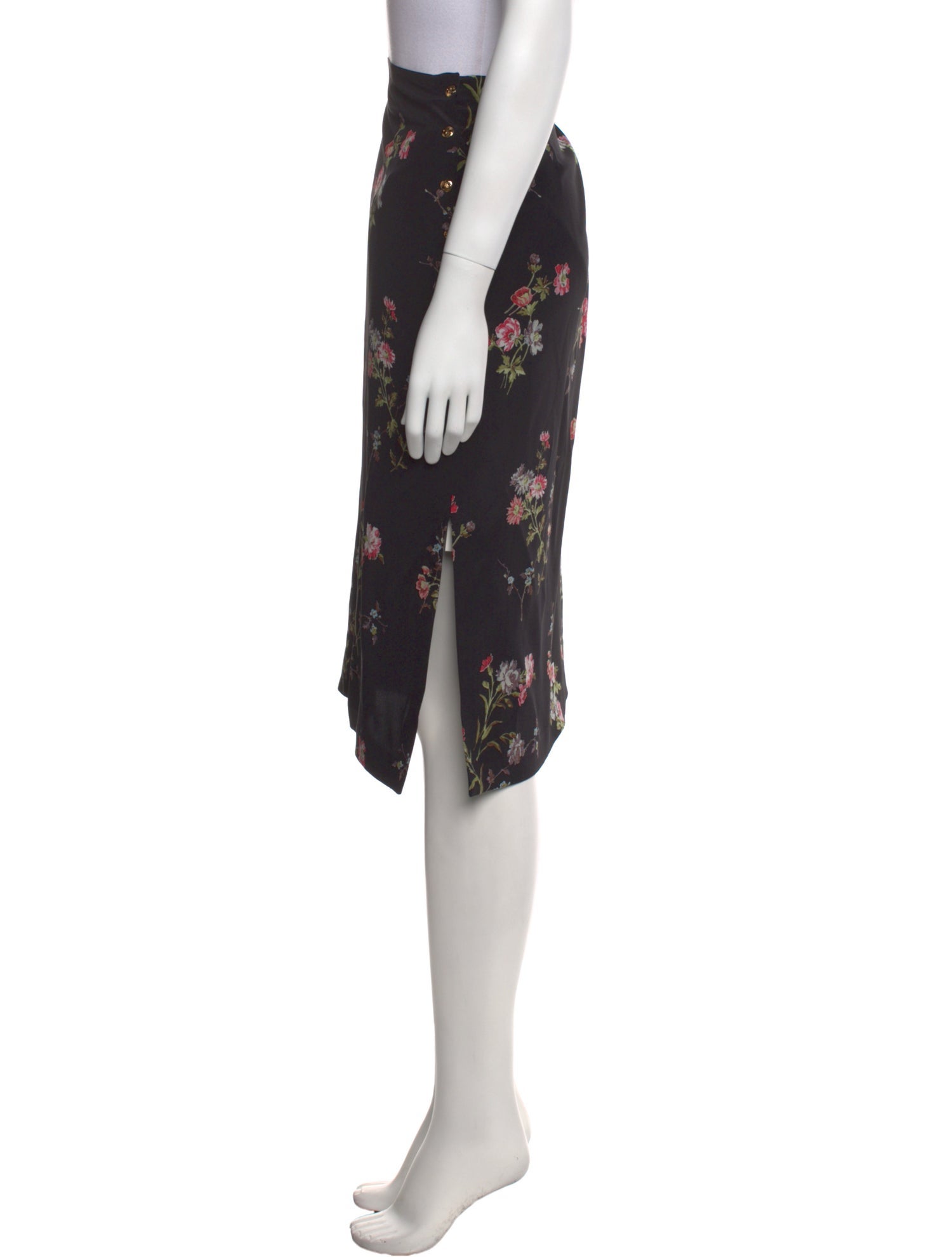 Celine Silk Knee-Length Skirt