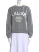 Celine Triomphe Logo Print Pullover Graphic Print Sweatshirt
