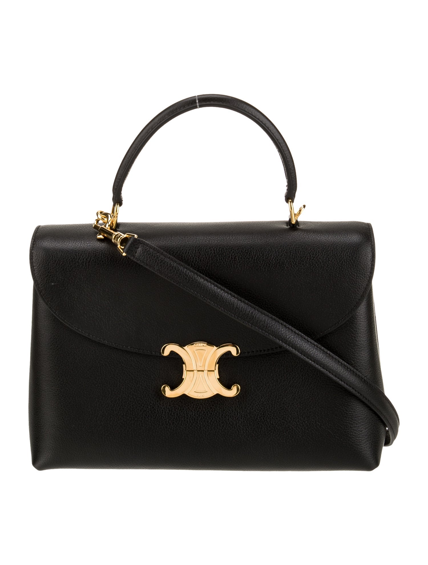 Celine Leather Top Handle Bag